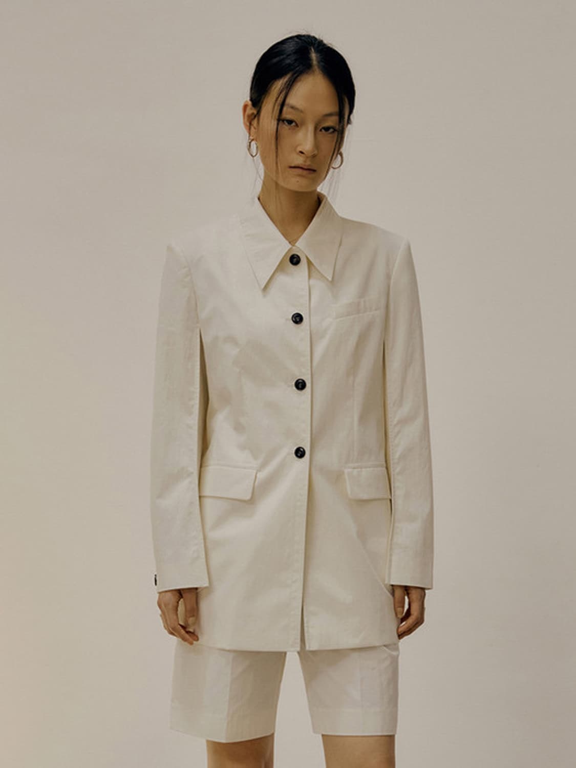 로우클래식 CURVE SLEEVE COTTON BLAZER 자켓 상품이미지2