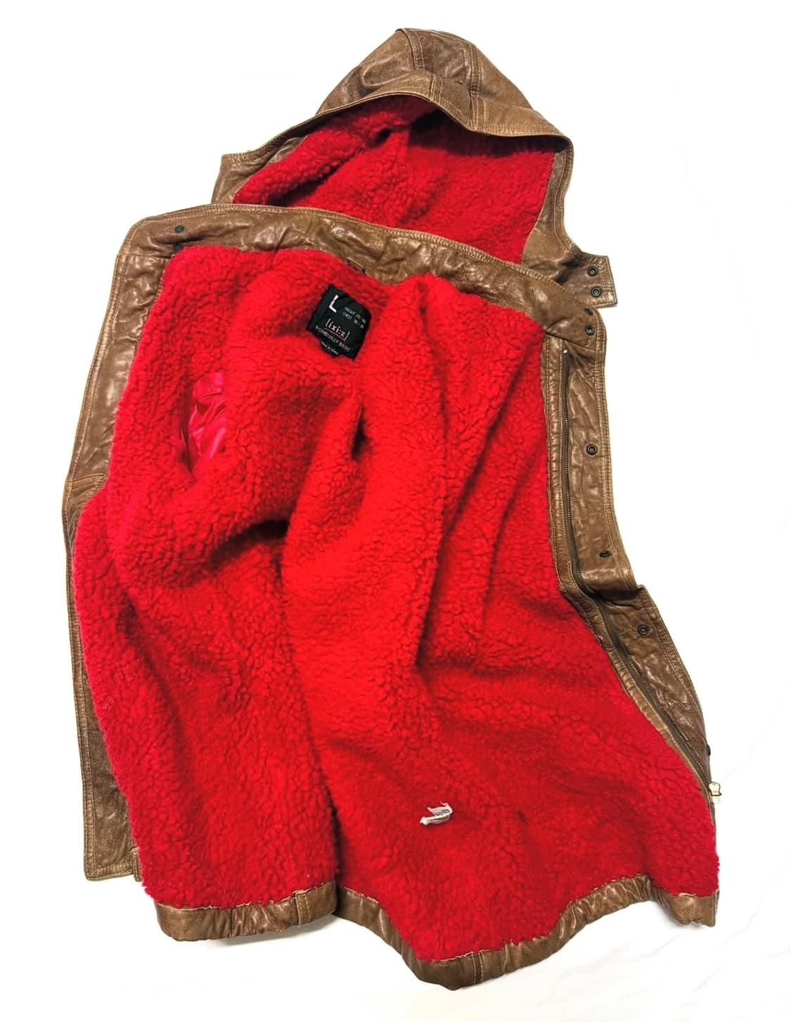 ixiz - 레더 후디드 파카 상품이미지4