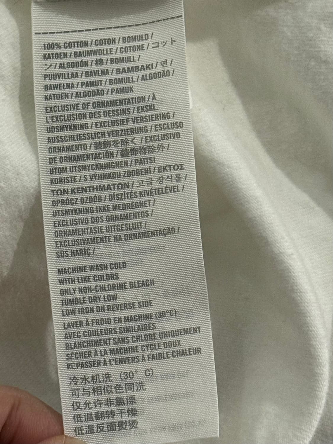 아베크롬비 머슬핏 네이비 아플리케 화이트 반팔티 XL 상품이미지5