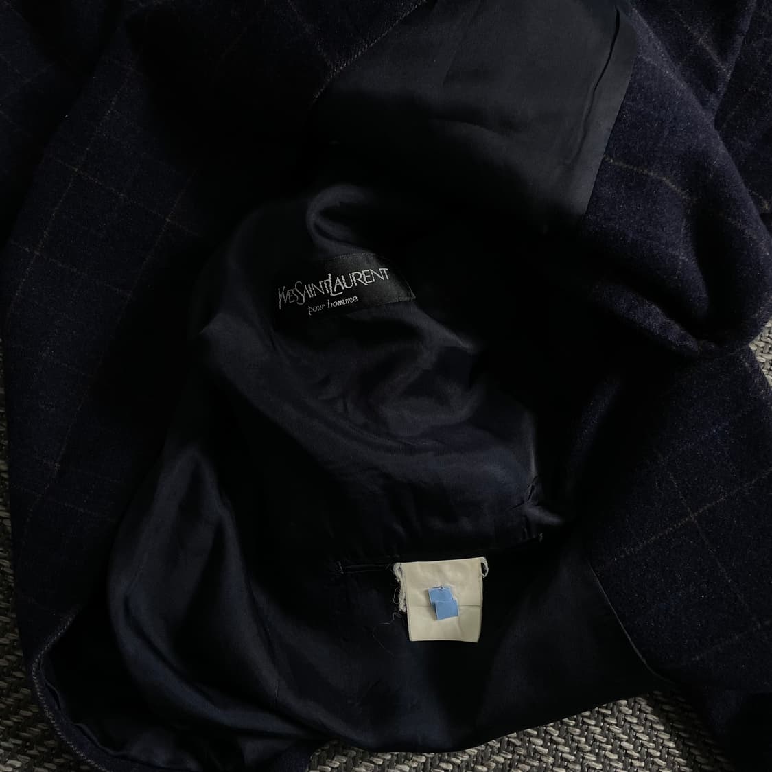 00s 입생로랑 아카이브 체크 패턴 캐시미어 혼방 블레이져y 4673 상품이미지7