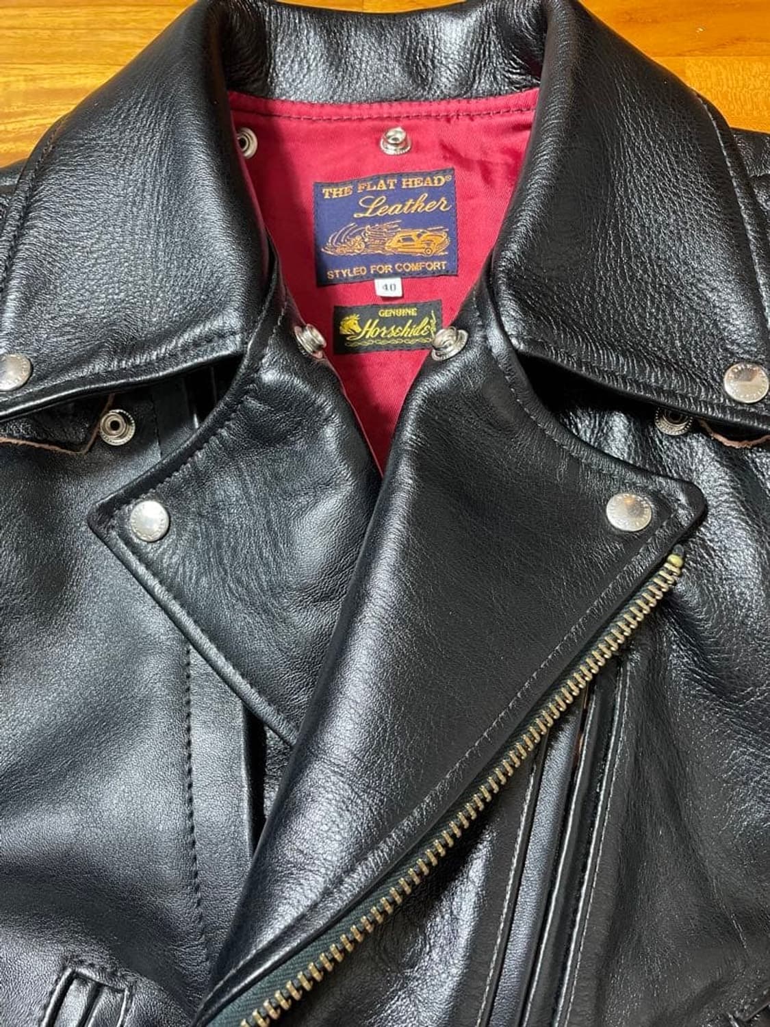 플랫헤드 더블라이더 레더자켓 40 상품이미지3