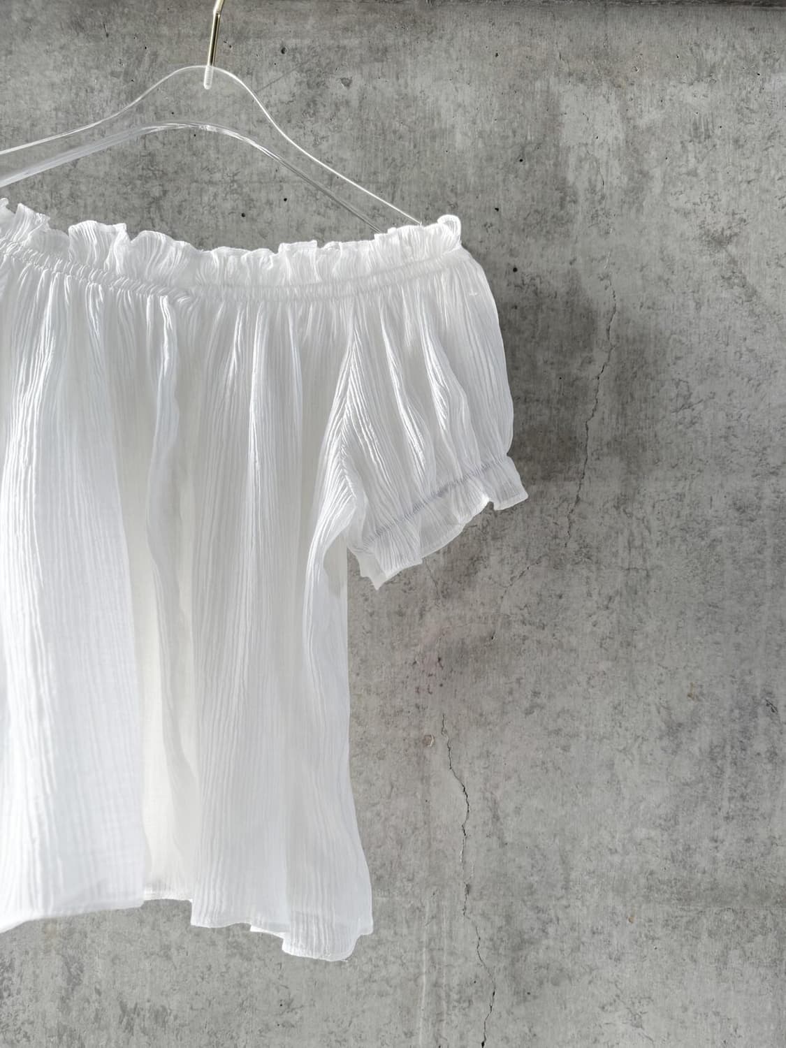 kyeo shirring blouse 셔링 블라우스 화이트 상품이미지2