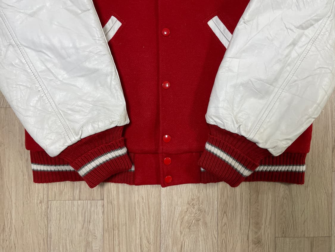 100~105) 콜맨 니팅밀즈 미군 울&레더 숄카라 바시티(RRL&LVC 상품이미지6