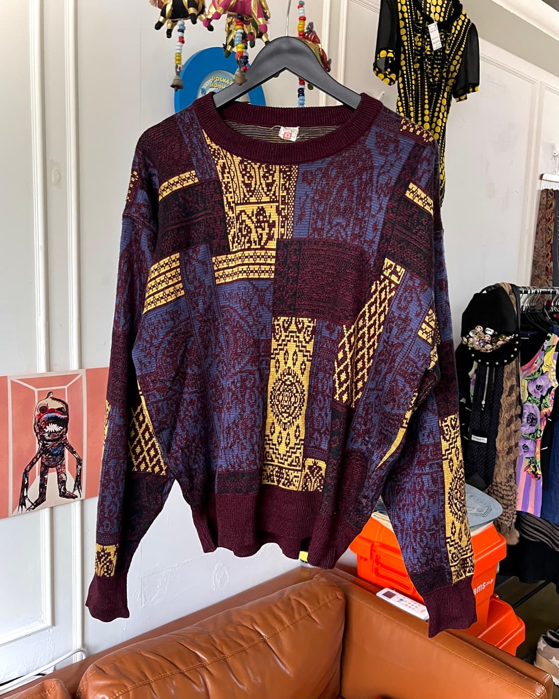 -1990s JPN Vintage Antique Graphic Knit 상품이미지3