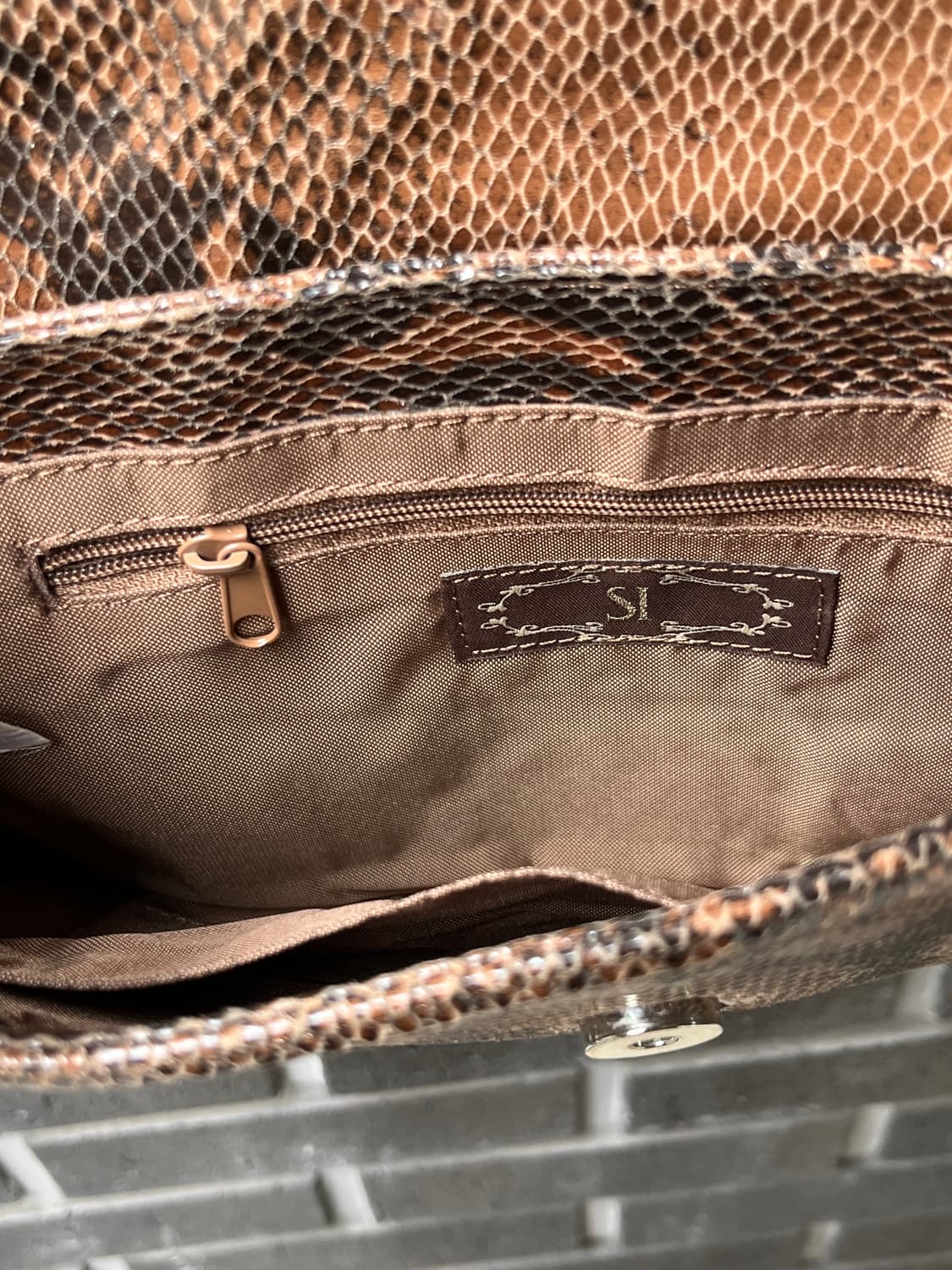 90s 소가죽 파이톤 숄더백 상품이미지9