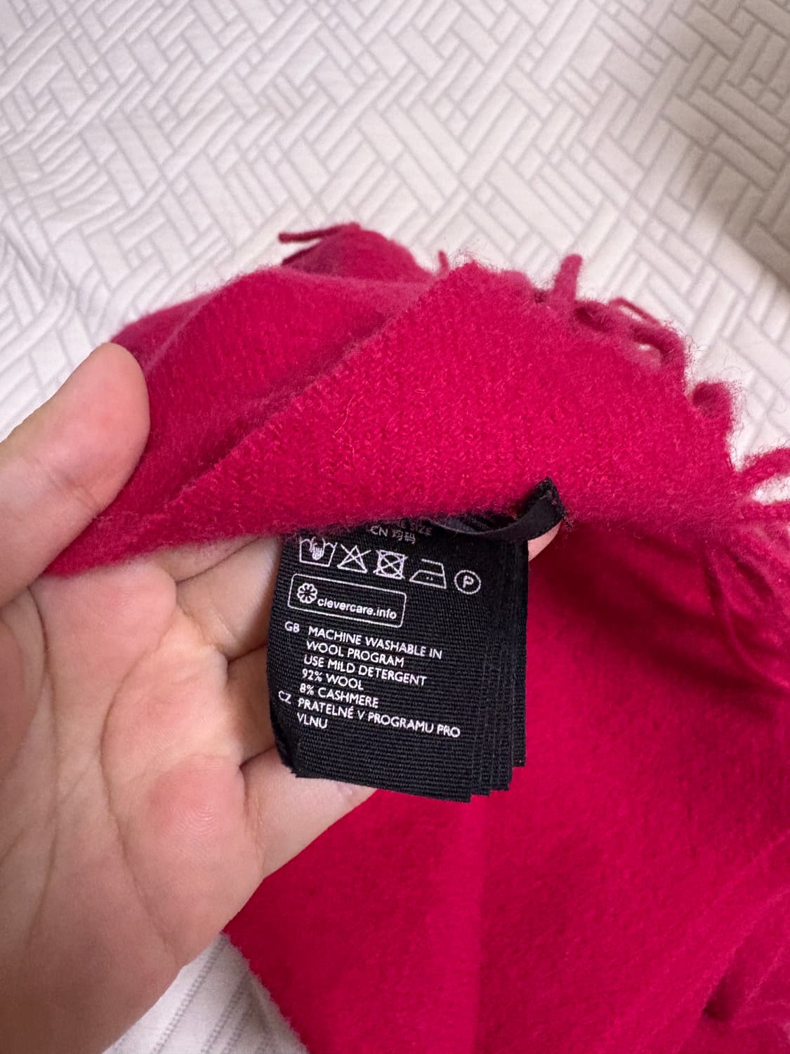 Cos 울 머플러 목도리 핑크 상품이미지3