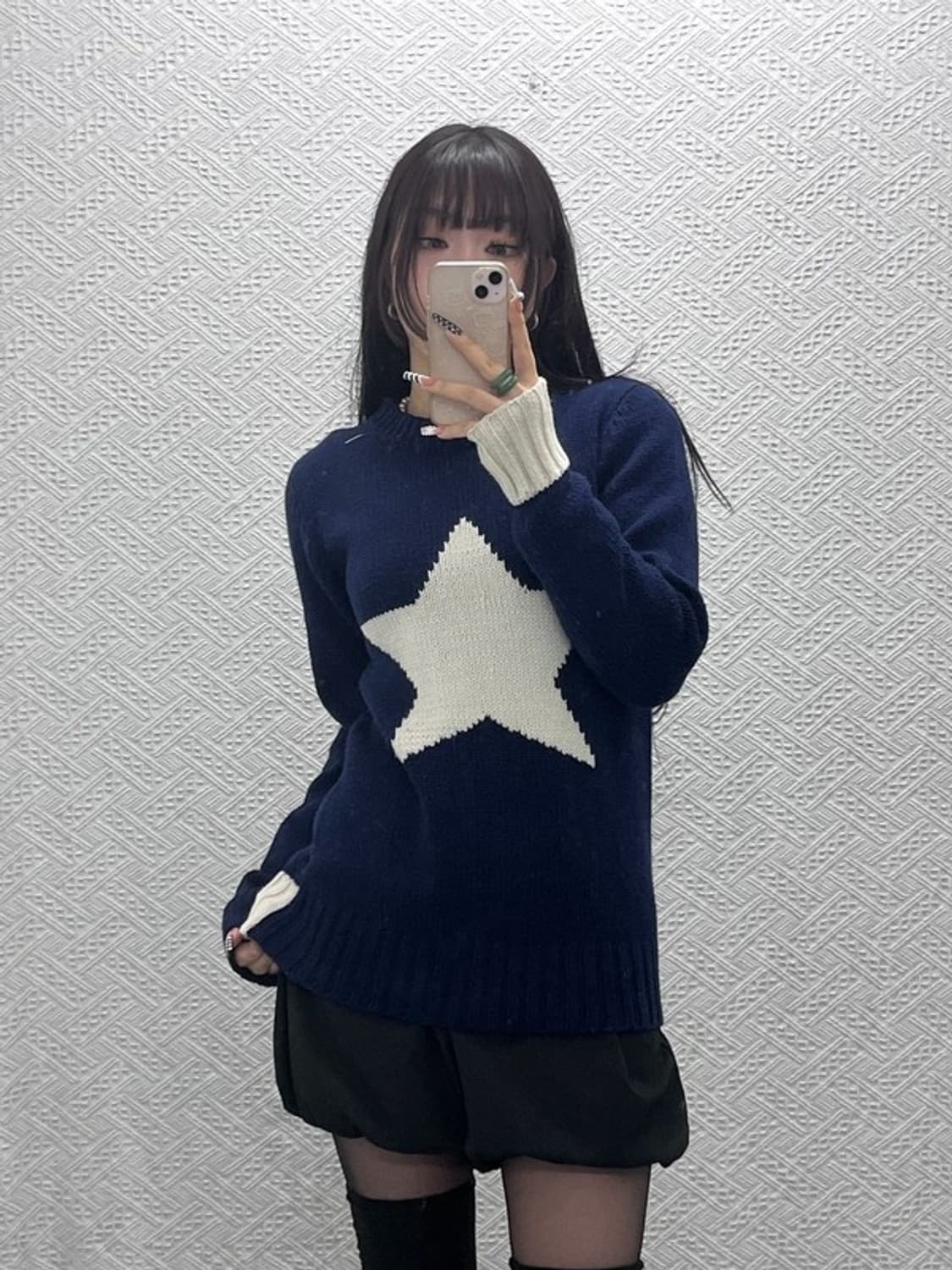 빔스 빈티지 올드스쿨 레트로 펑크 슈팅스타 니트 90 C10579 상품이미지1