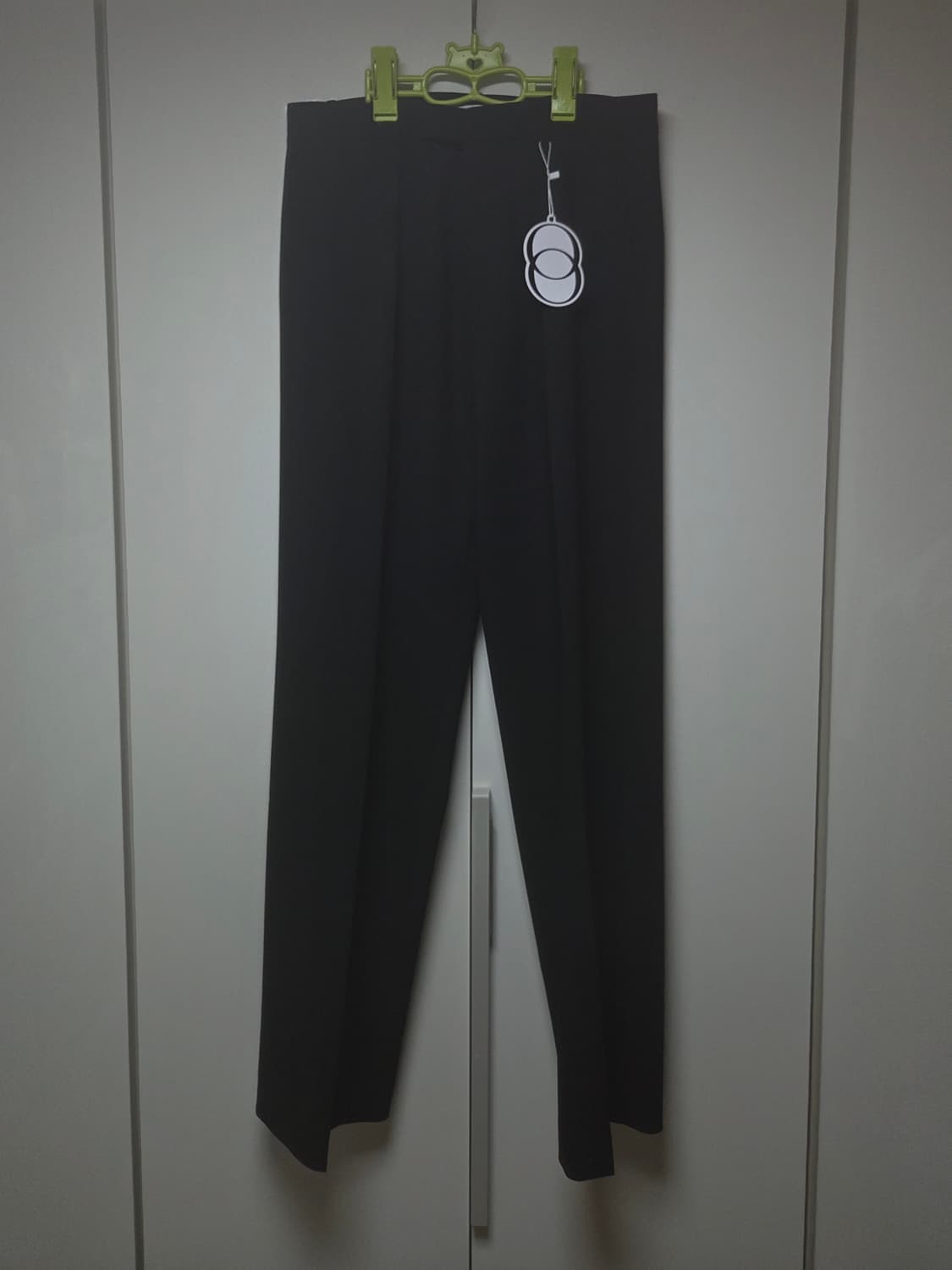 엘무드 - 프렌치 울 블렌드 스트레이트 슬랙스 (블랙,46 size) 상품이미지1