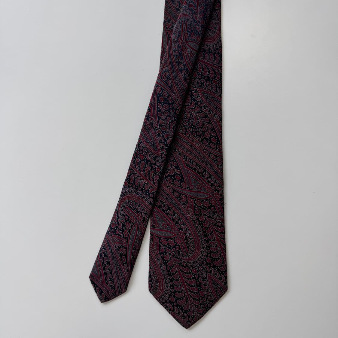BALENCIAGA 발렌시아가 정품 명품 페이즐리 넥타이 7.8cm 상품이미지1