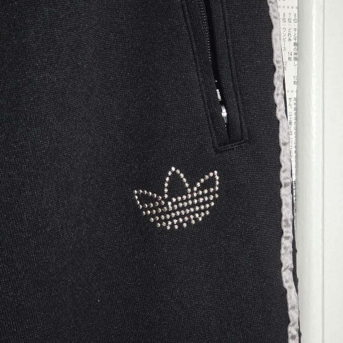 아디다스 Y2K 블랙 실버 큐빅 부츠컷 트랙팬츠 상품이미지4