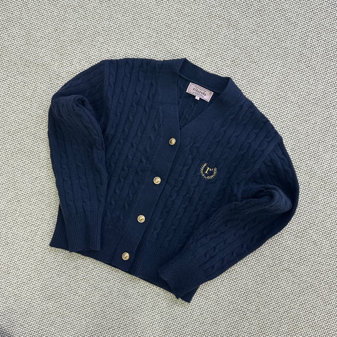 F 로라로라 브이넥 케이블 가디건 0429D 상품이미지1