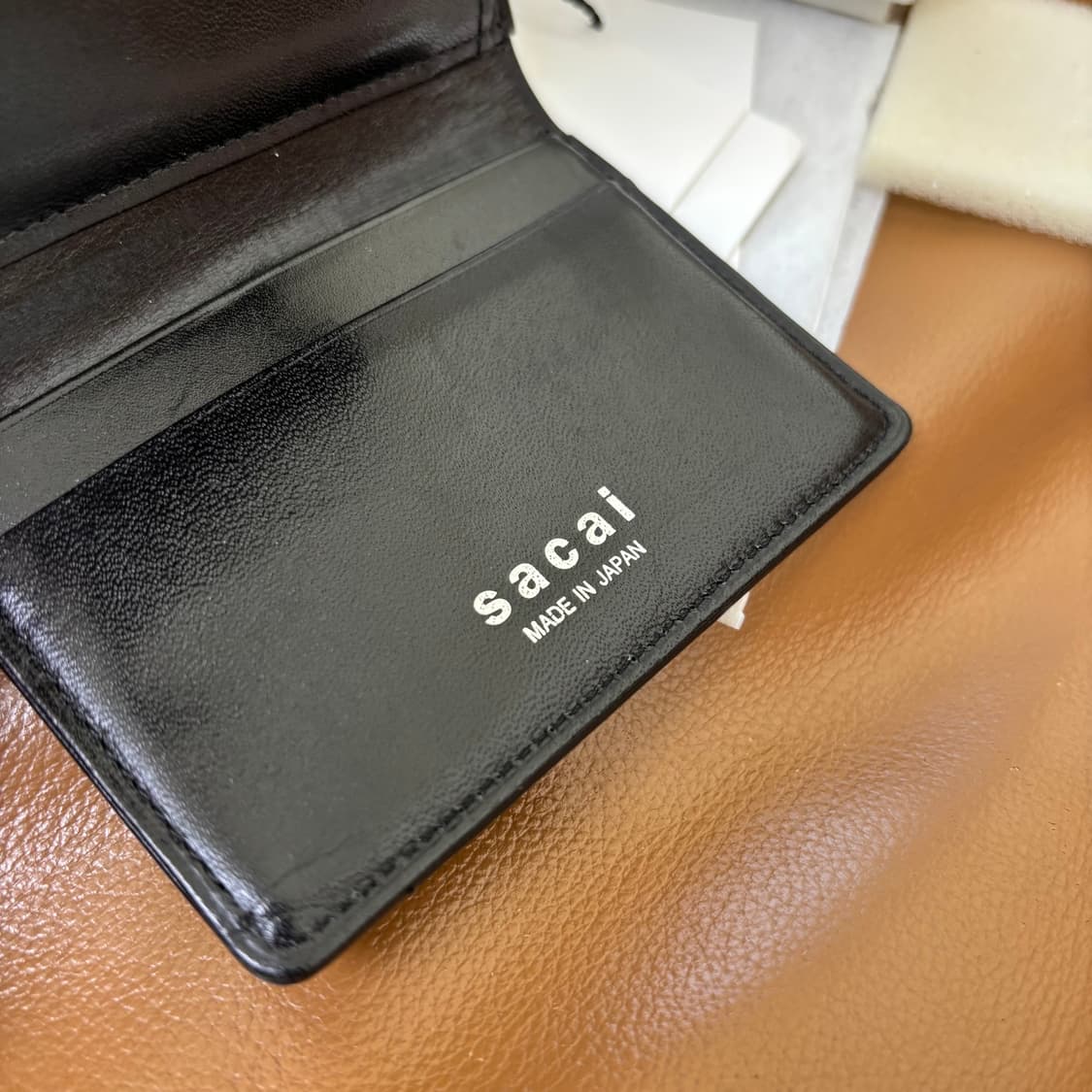 PORTER SACAI 포터 사카이 레더 월렛 지갑 블랙 상품이미지4