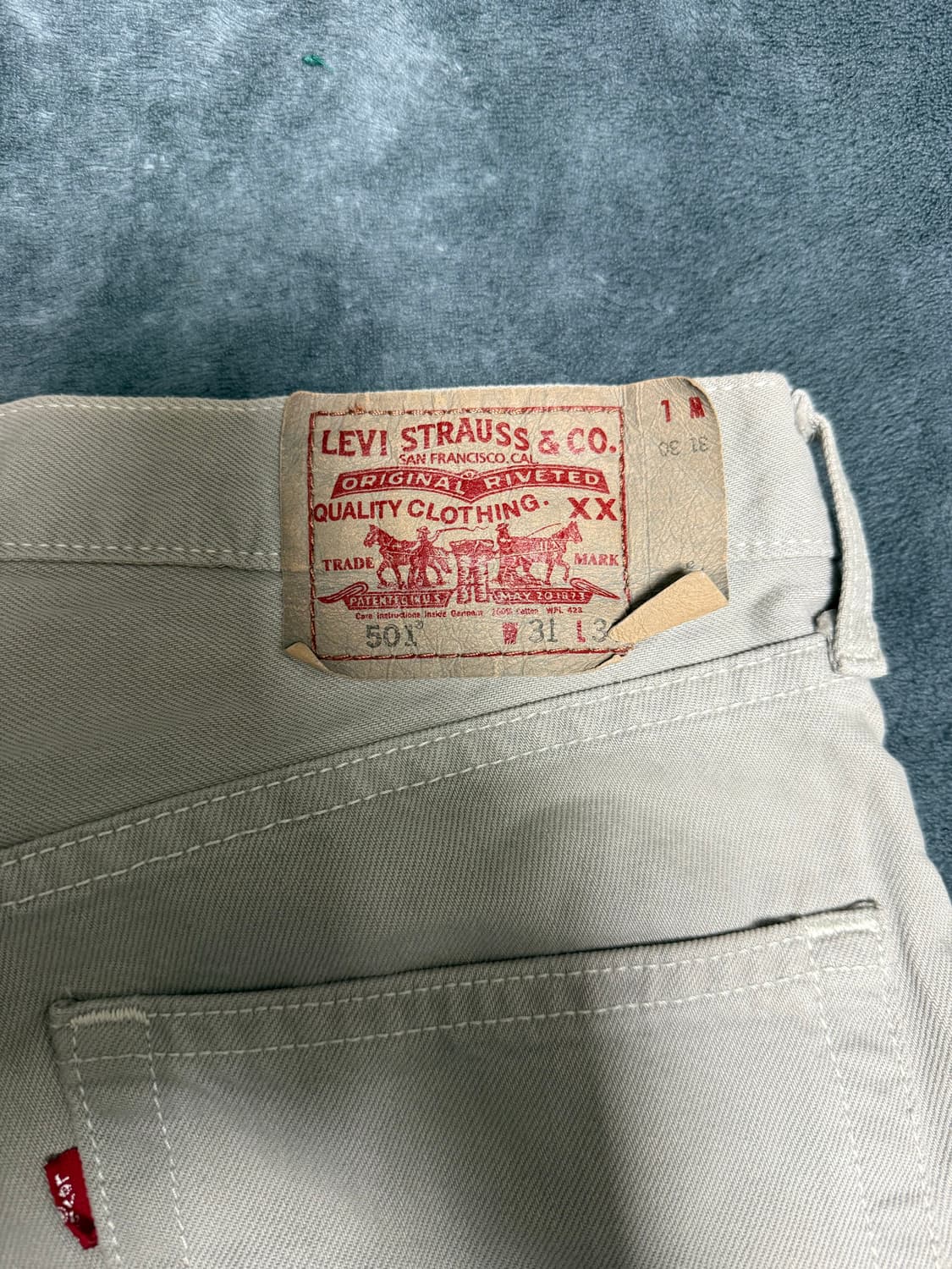 리바이스 501 오리지널 핏 베이지 (31x30) 상품이미지4