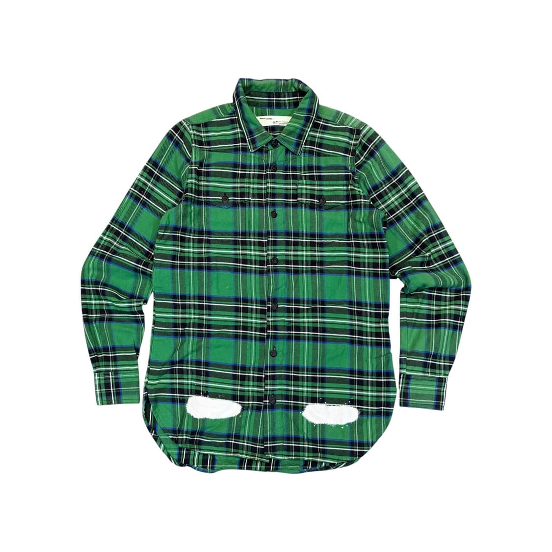 오프화이트 스프레이 플란넬 셔츠 made in ITALY (S)   상품이미지3