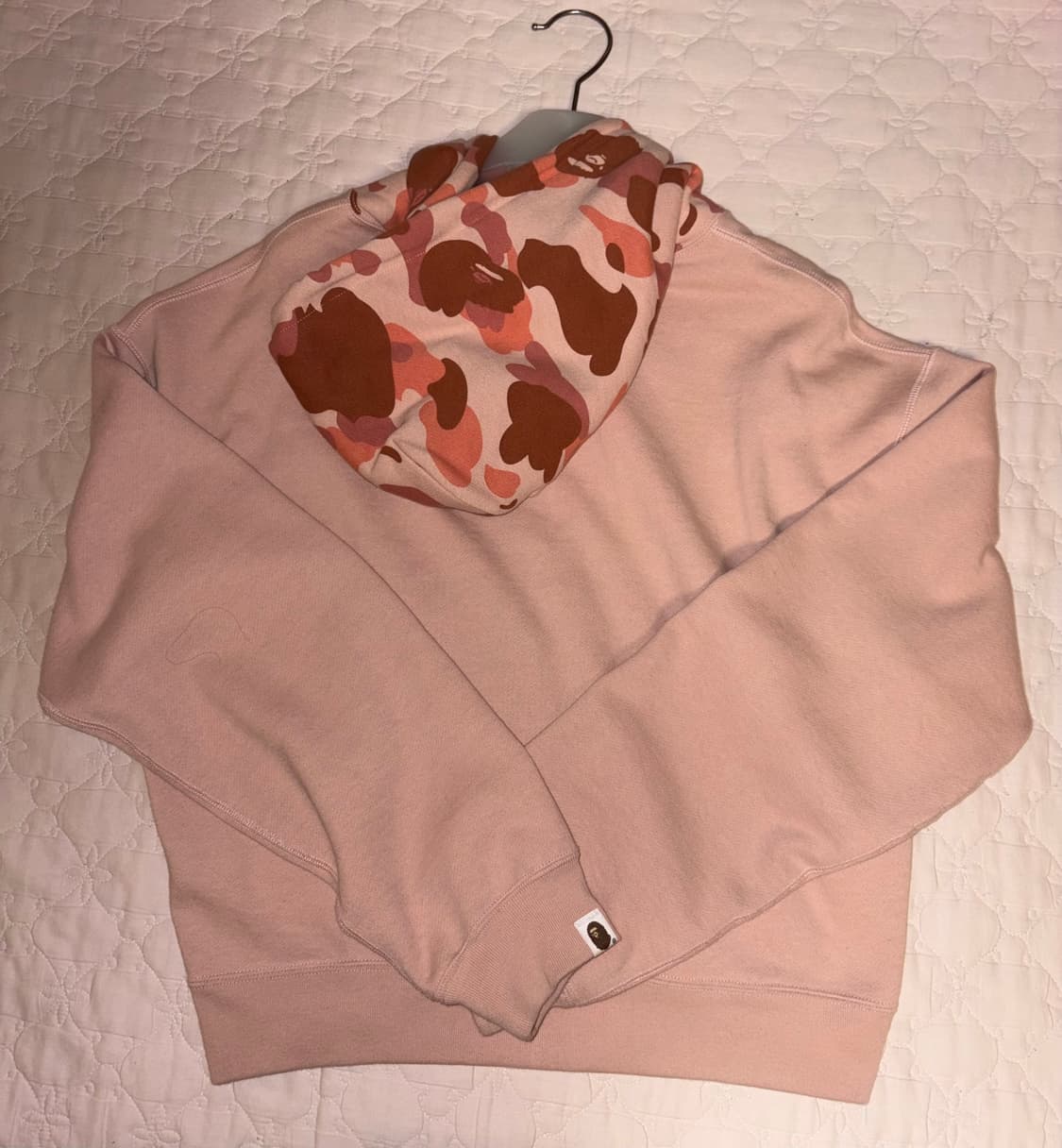 베이프 퍼스트 카모컬리지 후드집업 핑크 M 상품이미지3