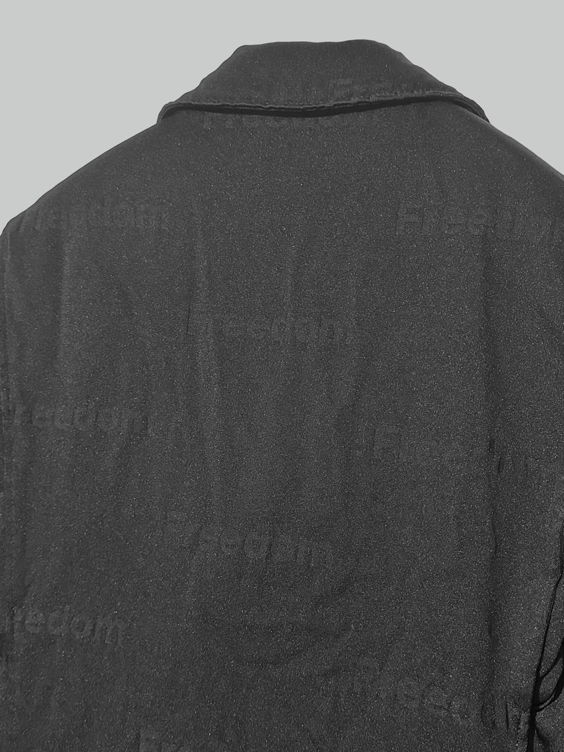 꼼데가르송 블랙 축융 폴리 라이더 자켓 상품이미지4