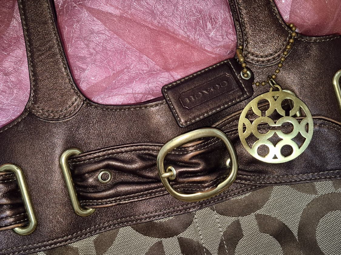 COACH Belt Buckle monogram Hobo Bag 상품이미지3