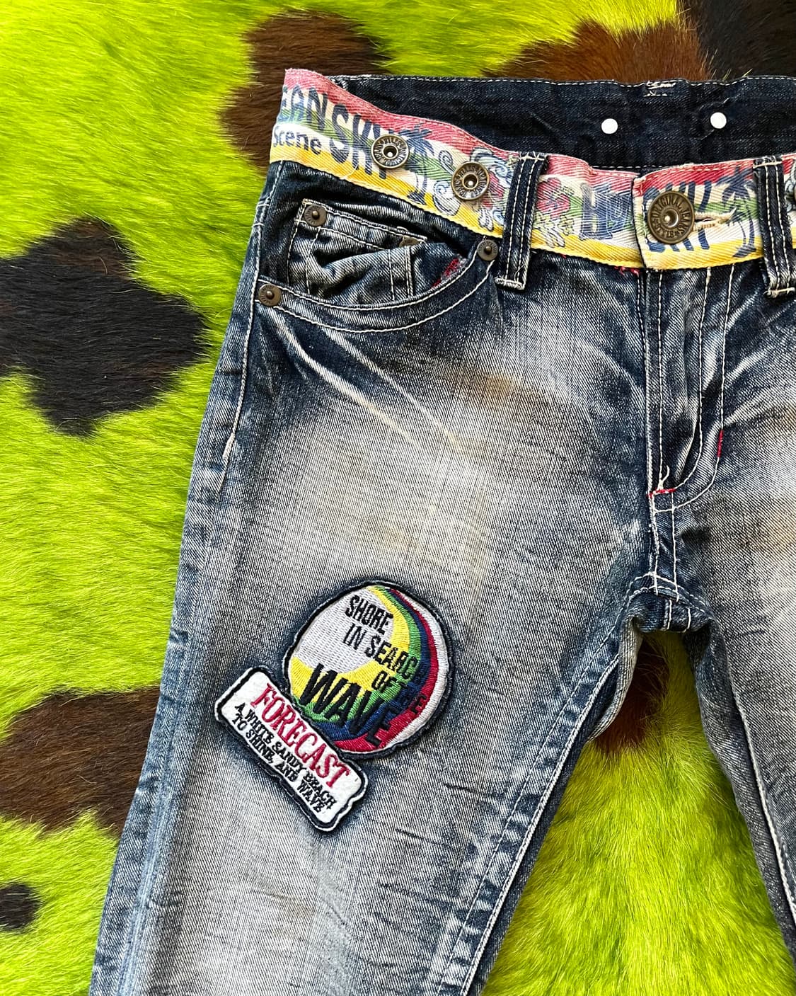 1980-90s Hyper Beach Washed Skinny Jeans 상품이미지6