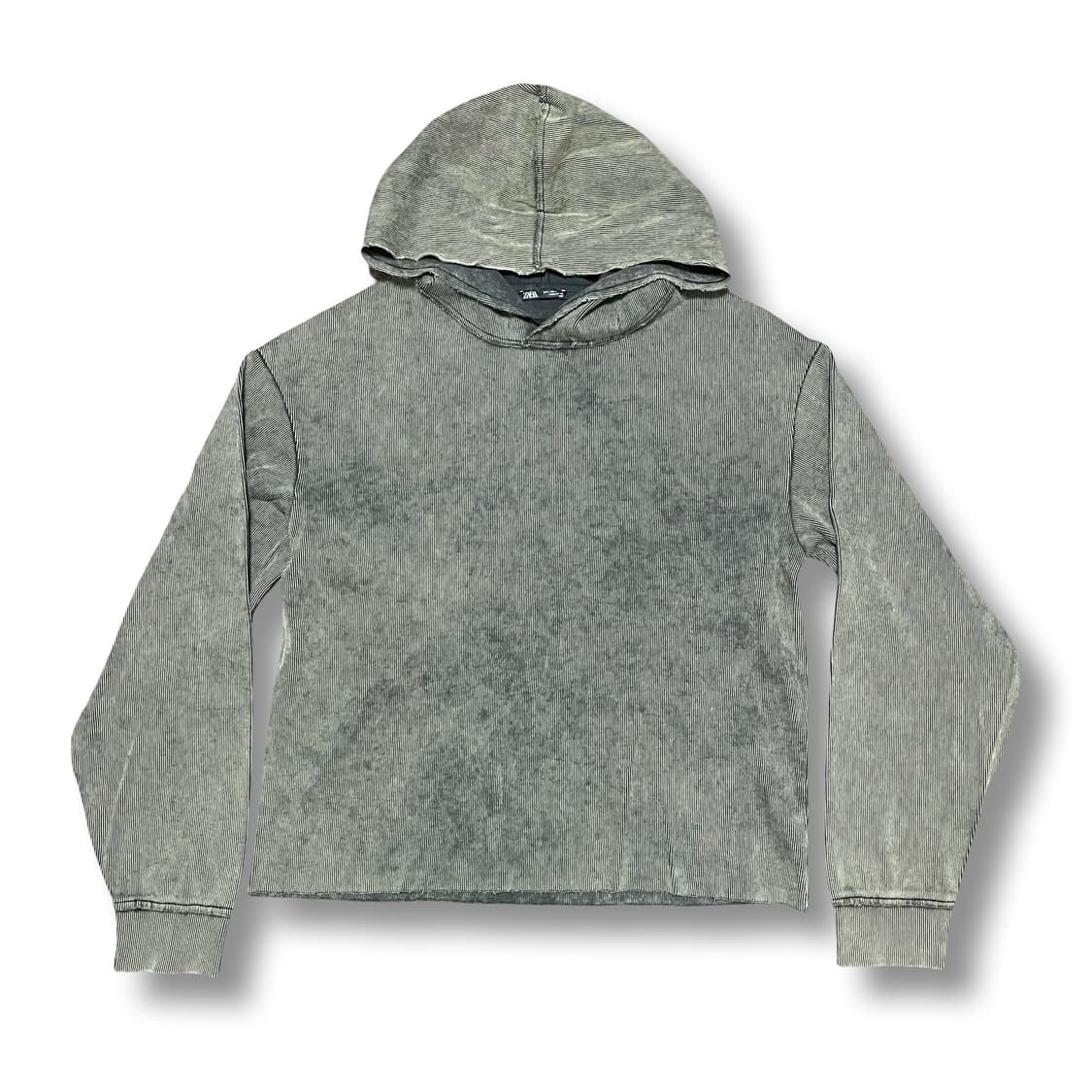 [L] 자라 골지 빈티지 숏 후드티 상품이미지1