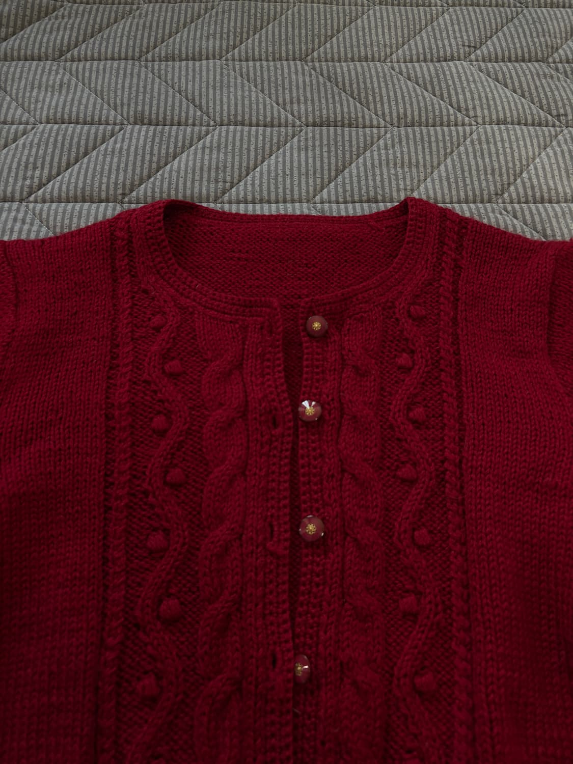 빨강 니트가디건 상품이미지8