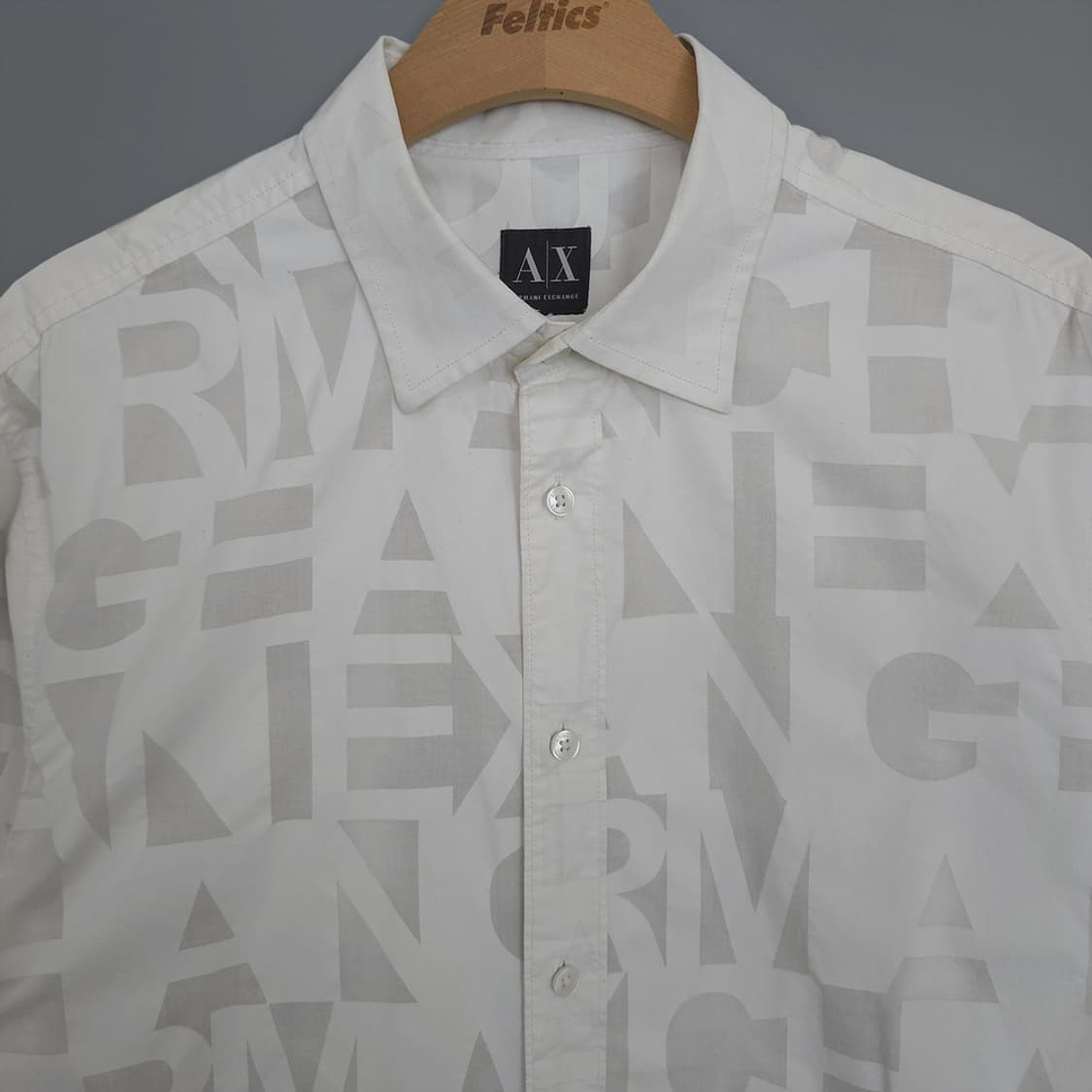 아르마니 익스체인지 Armani Exchange 로고 패턴 셔츠 M 상품이미지2