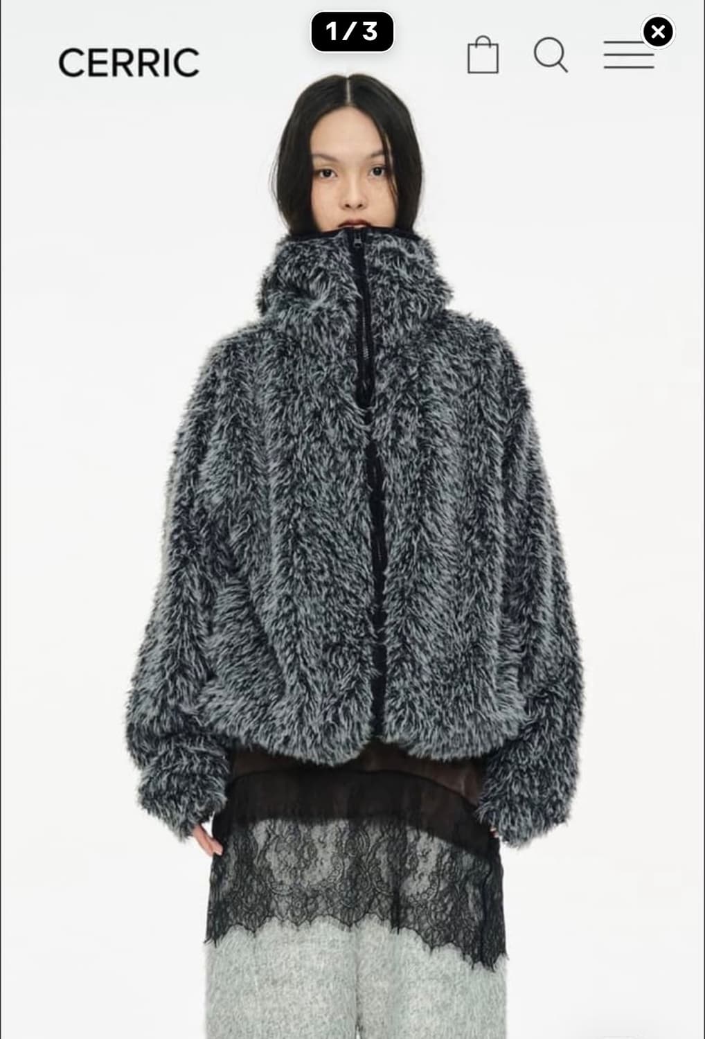 세릭 헤어리 바라클라바 집업 상품이미지1