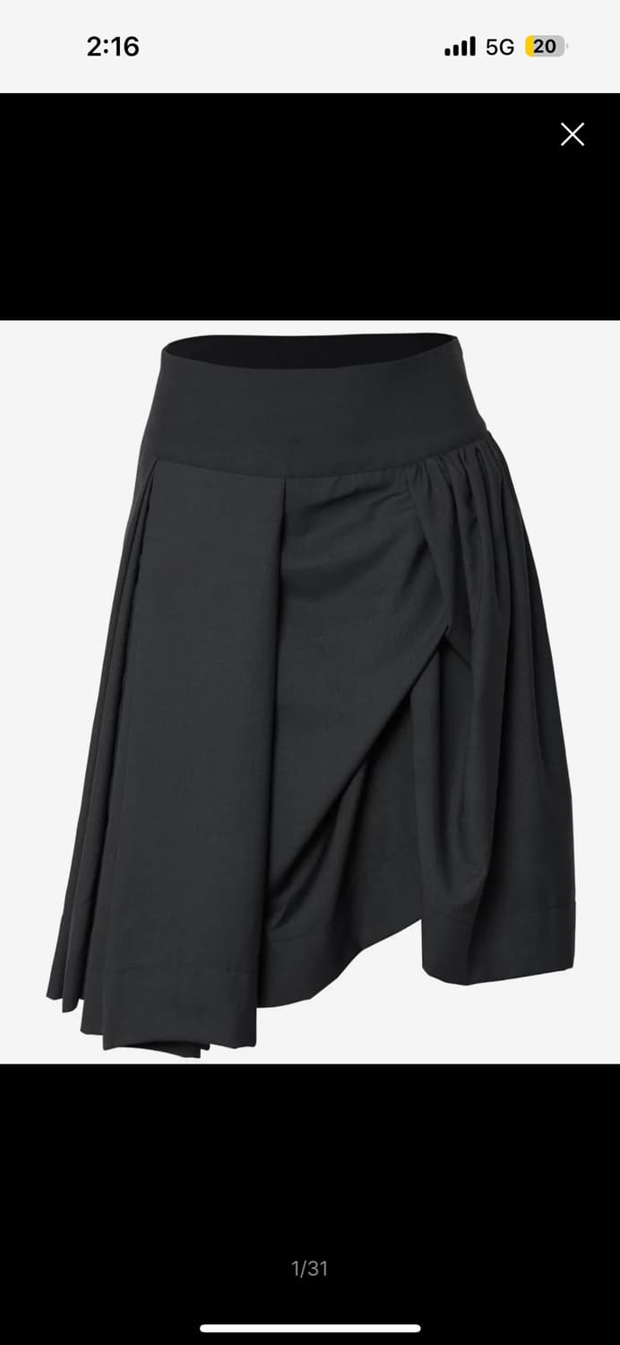 플레어업 Asymmetrical Draped Midi Skirt 2 상품이미지1