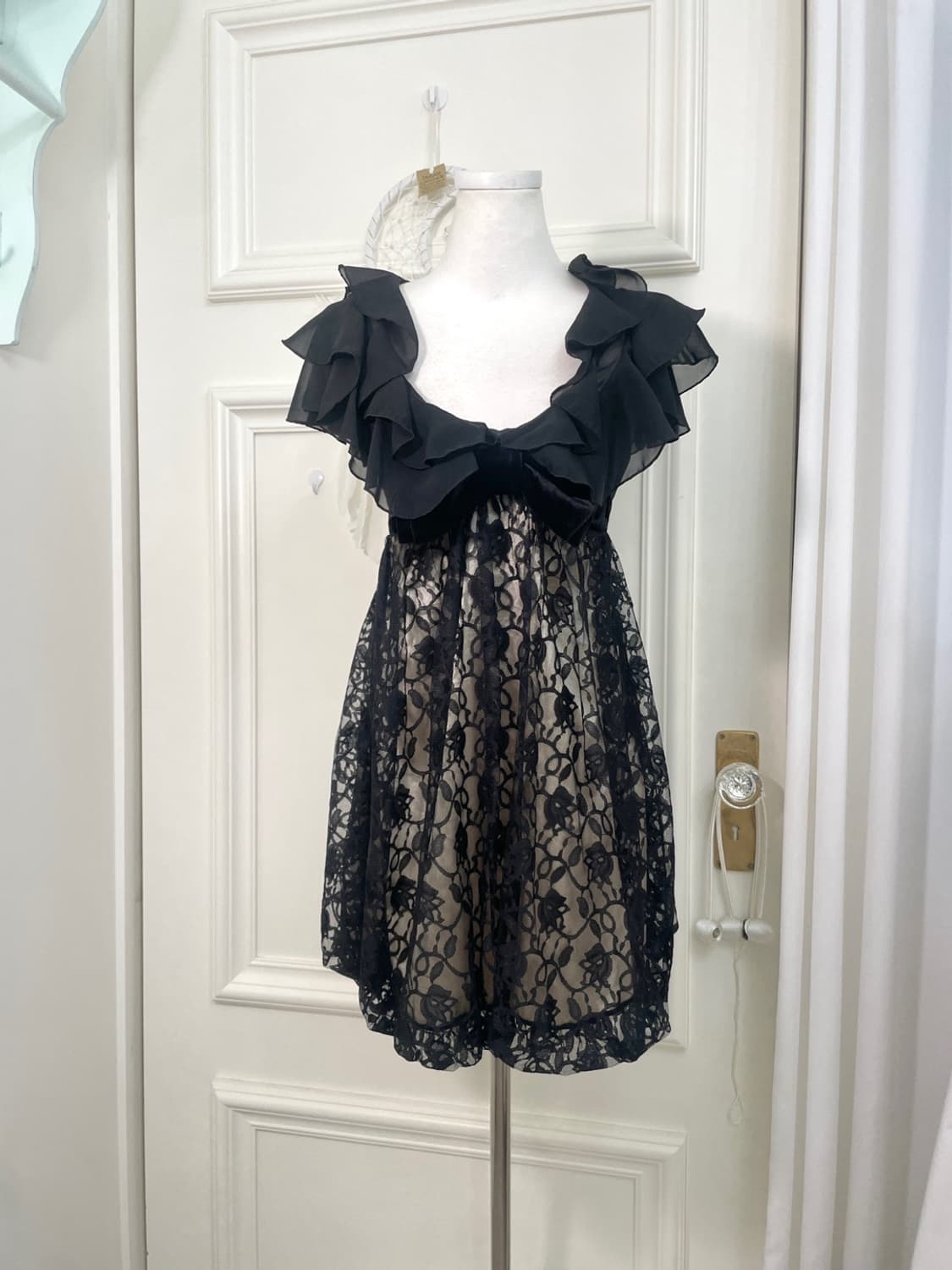 black ruffle bolero&CECIL MCBEE bow lace 상품이미지6