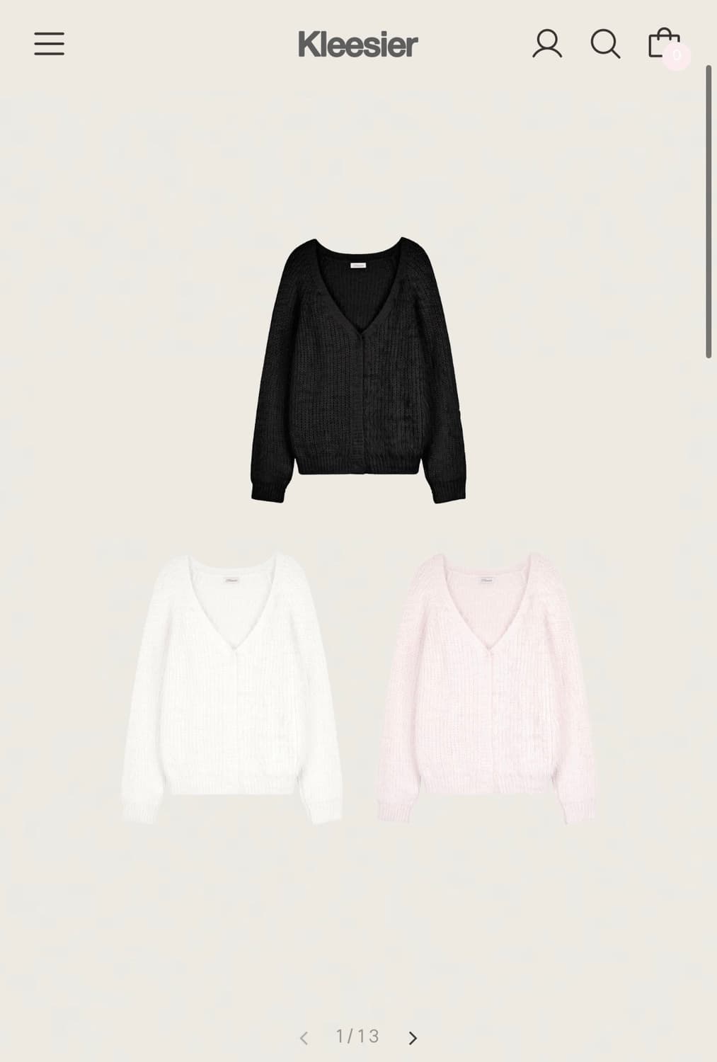 분철 ) 클리시어 슈가플럼 가디건  상품이미지1