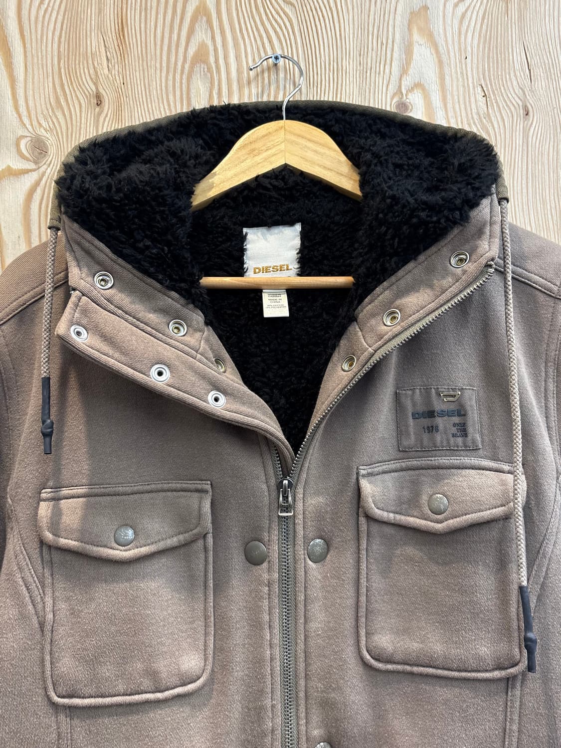 00s 디젤 양털 후드 집업 상품이미지4