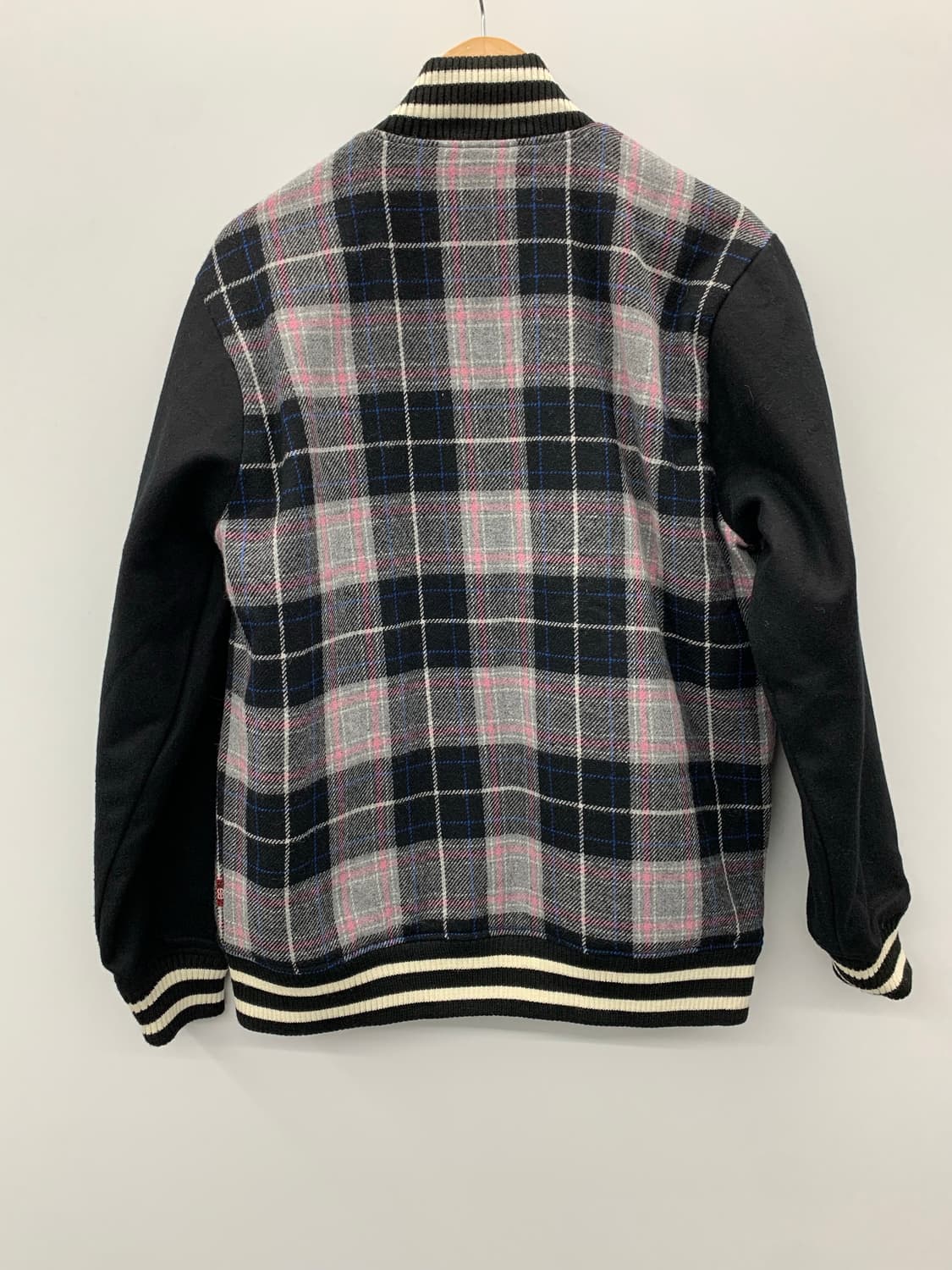 재패니즈 핑크 체크 스타디움 봄버 상품이미지6