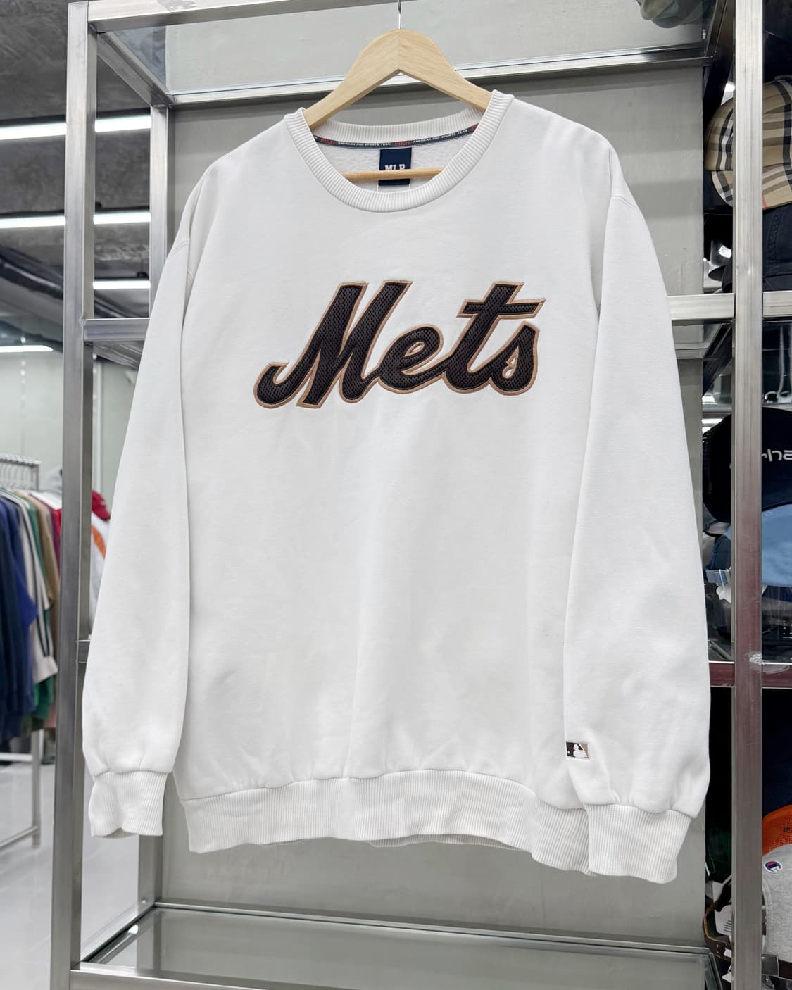 MLB 00s 뉴욕 메츠 스웻 맨투맨 아이보리 상품이미지2
