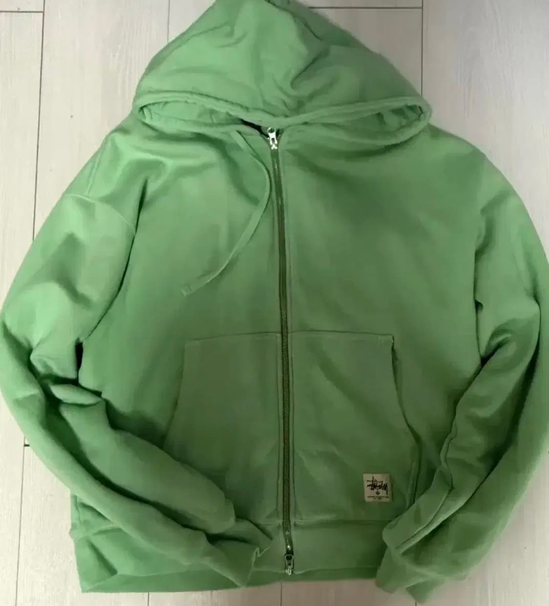 스투시 더블 페이스 라벨 투웨이집업 제퍼그린 XL 상품이미지5