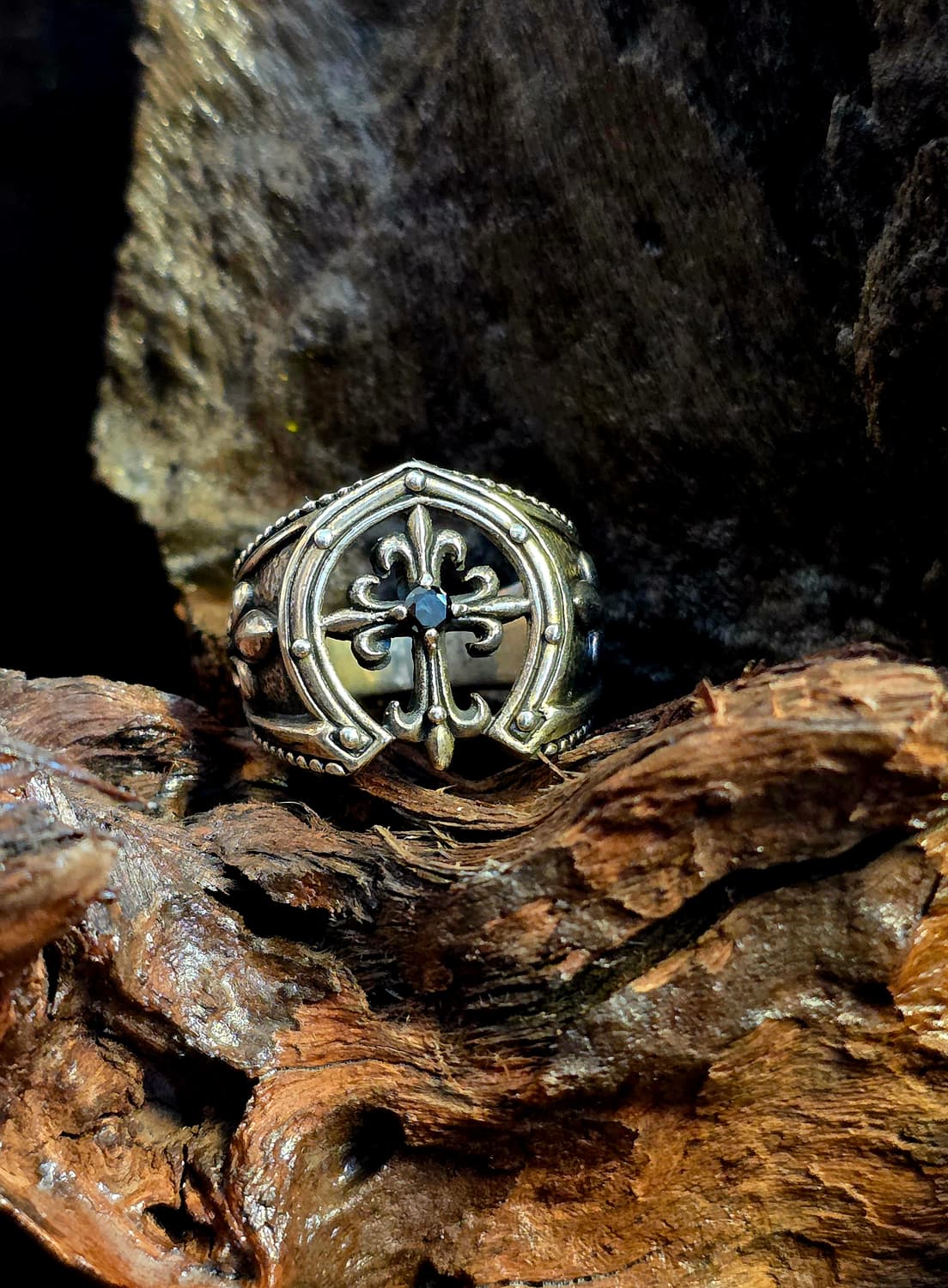 3cross silver925 cross horseshoe ring 상품이미지4