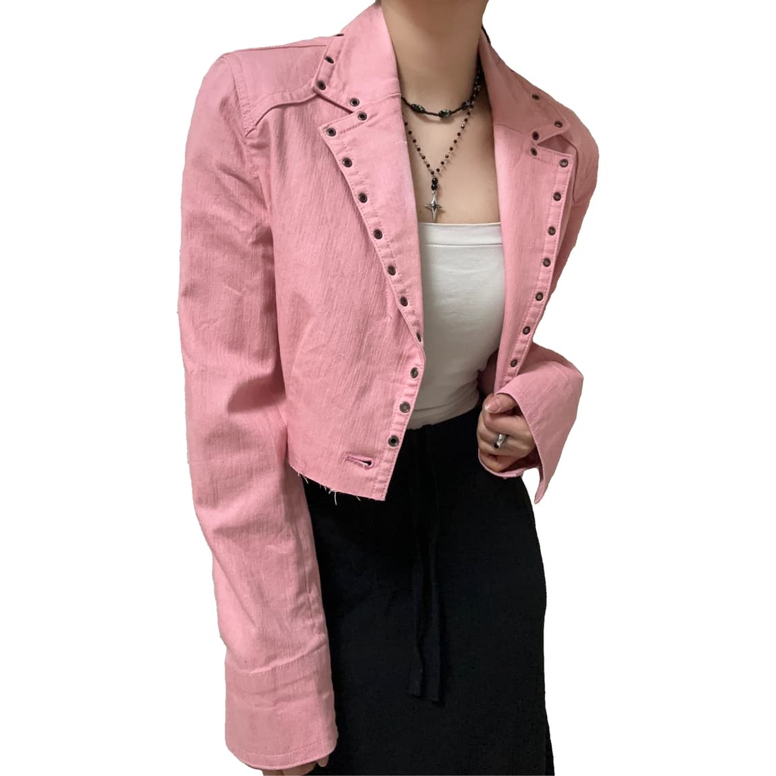 핑크 크롭 자켓 상품이미지2