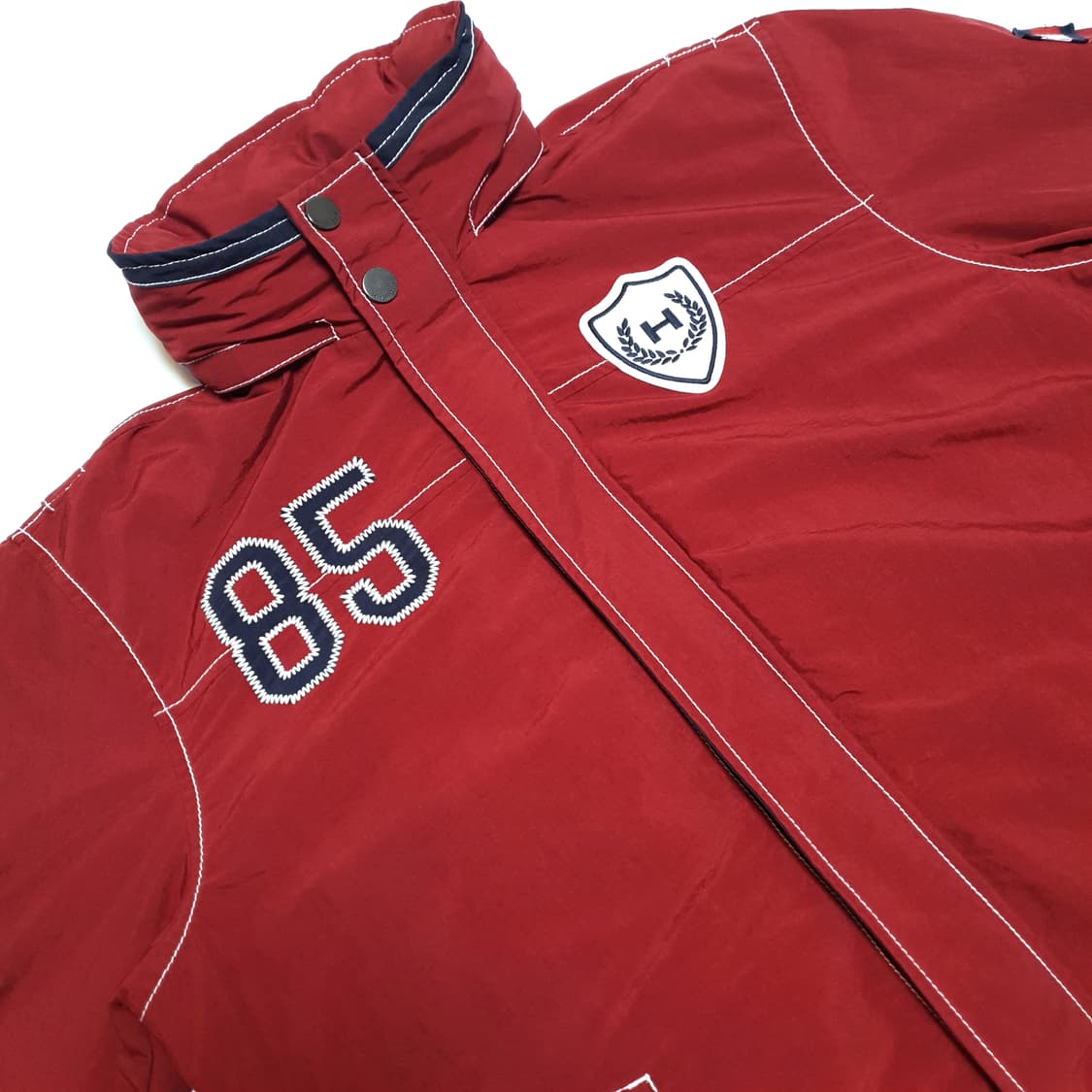 타미힐피거 올드스쿨 H로고 버건디 바람막이 점퍼 상품이미지3