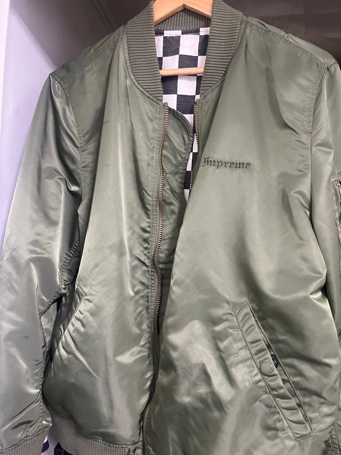 슈프림 리버시블 체커 Ma-1 상품이미지2