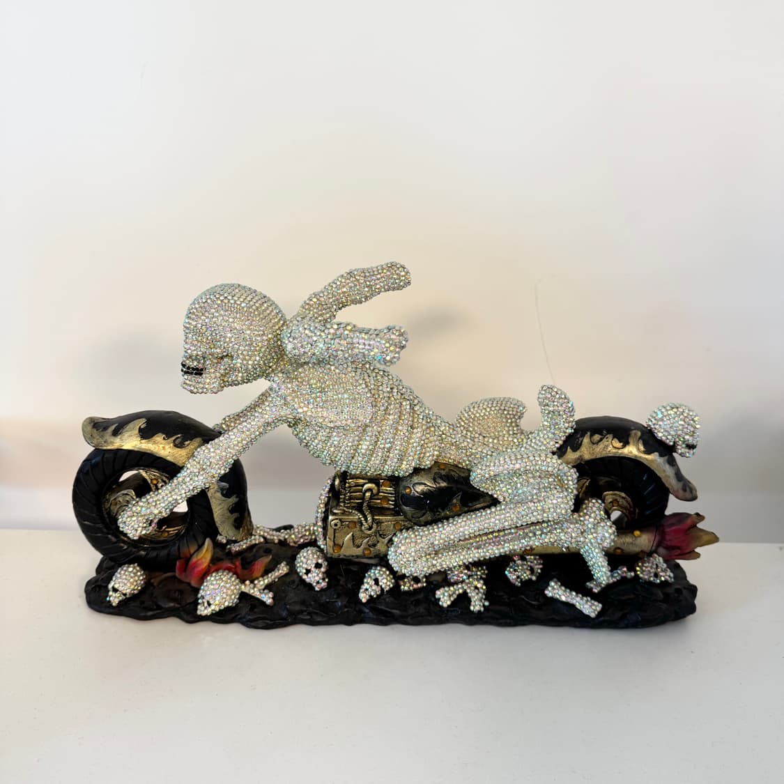 핸드메이드 해골 오토바이 오브제 상품이미지2