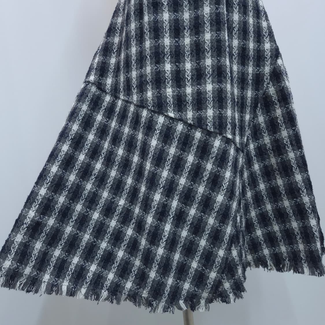 일본 GRL 언밸런스 체크 플레어 스커트 상품이미지4