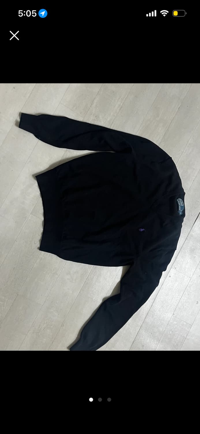 폴로 랄프로렌 메리노 울 니트 블랙 M 상품이미지1