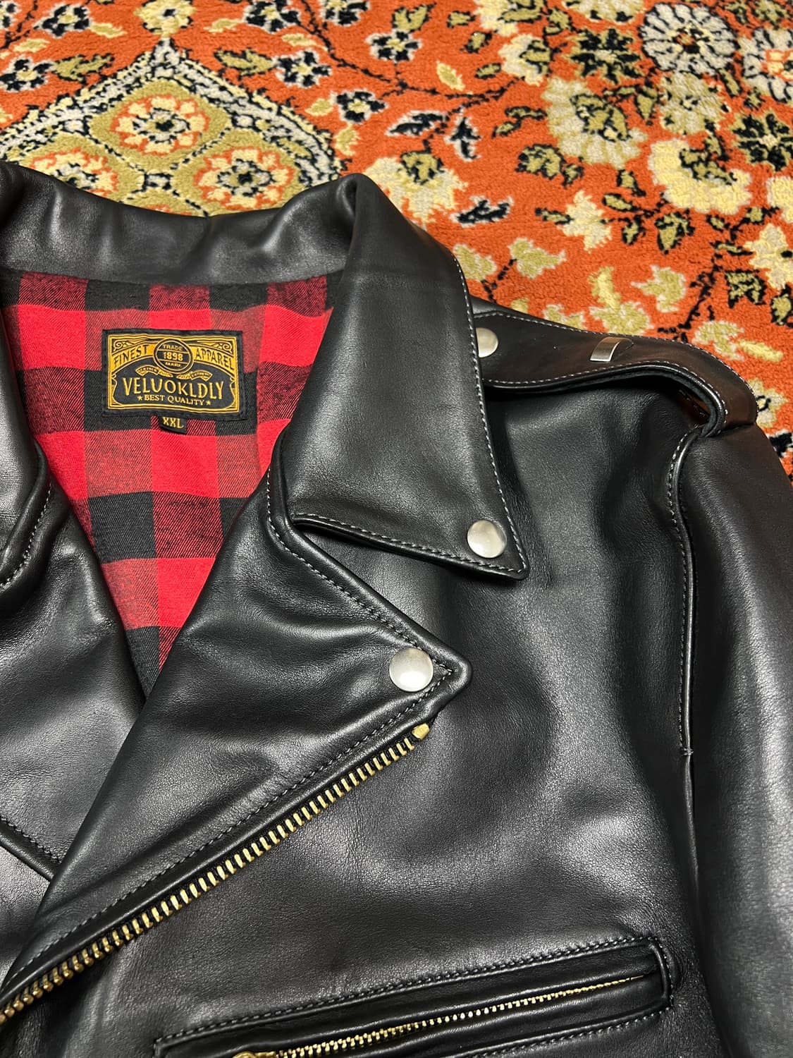 [XXL] VELUOKLDLY D포켓 더블 라이더자켓 상품이미지3