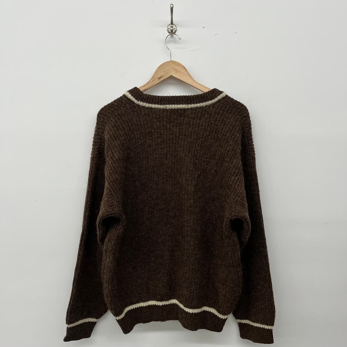 맥그리거 브라운 배색 가디건 남L 상품이미지5