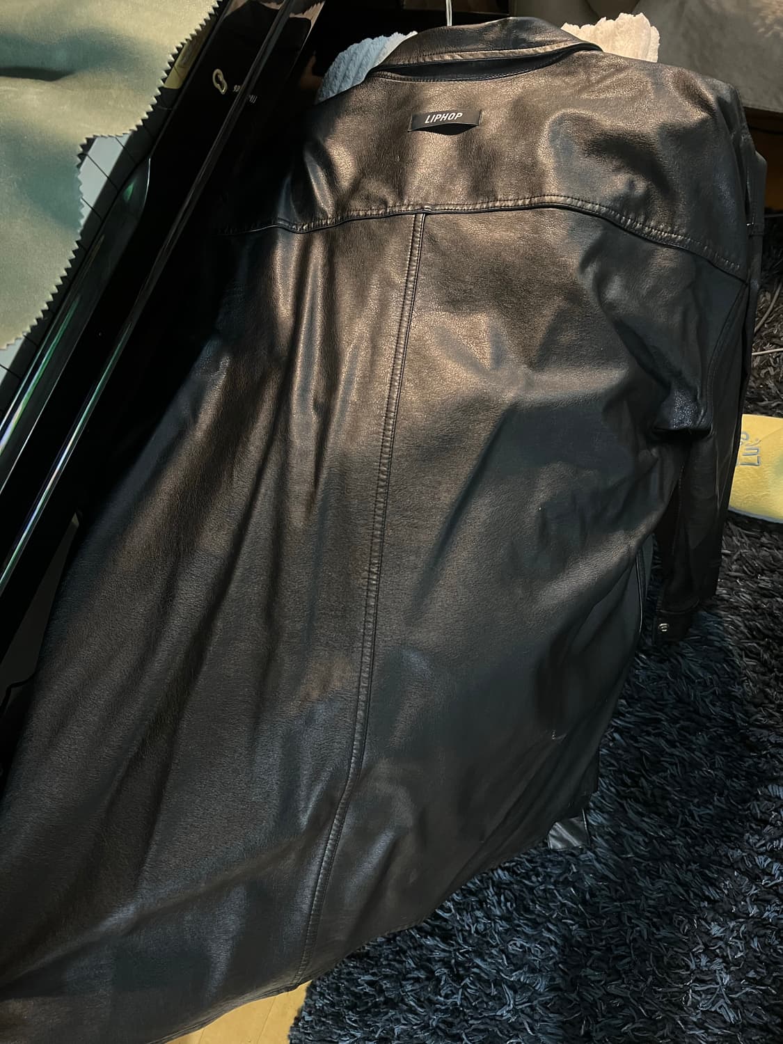 완전 유니크 LIPHOP 스탠바이 레더자켓 블랙 상품이미지4