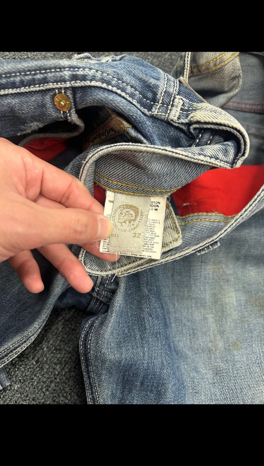 디젤 빈티지 워싱 자수 데님팬츠  상품이미지9