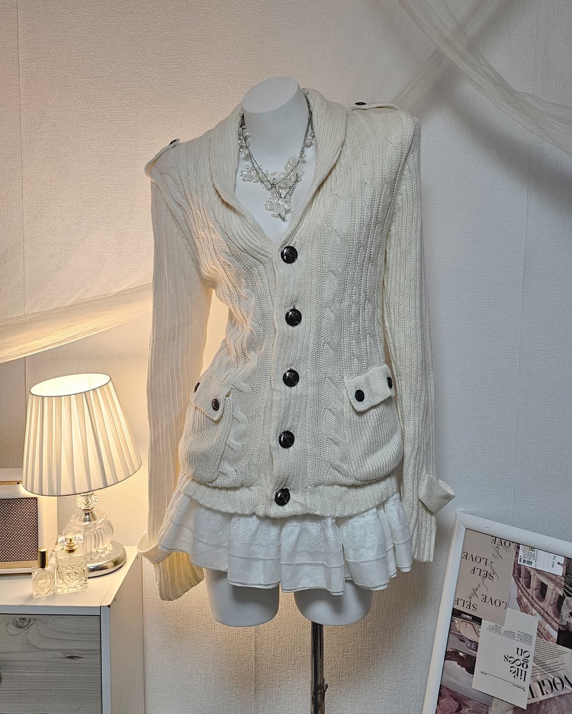 White mori fairy look style set 상품이미지3