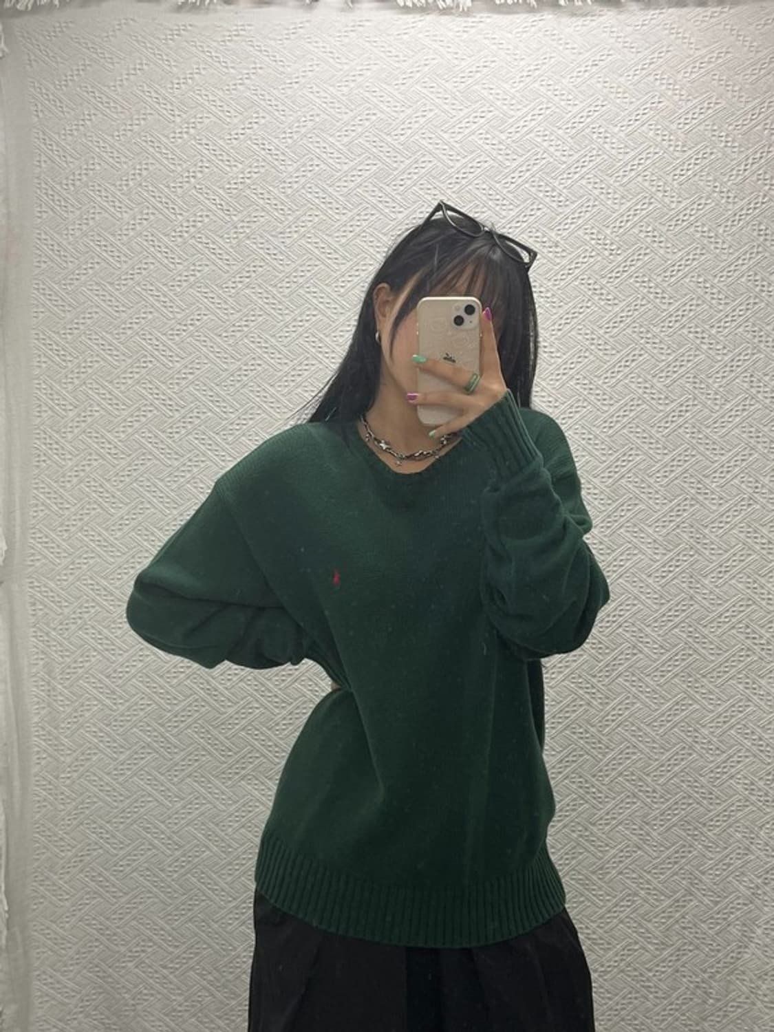 폴로 랄프로렌 베이직 딥그린 홀리데이 니트 XL C06617 상품이미지2