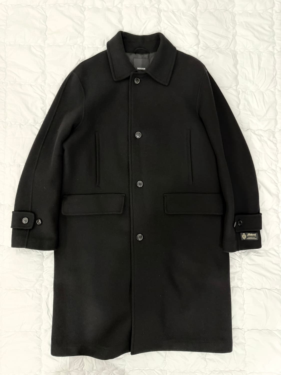 비이커 핸드메이드 발마칸 코트 블랙 상품이미지1