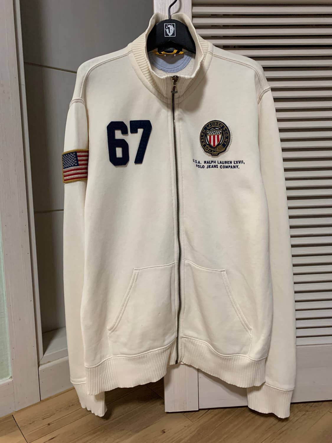 폴로 성조기 방패패치 니트집업 상품이미지4