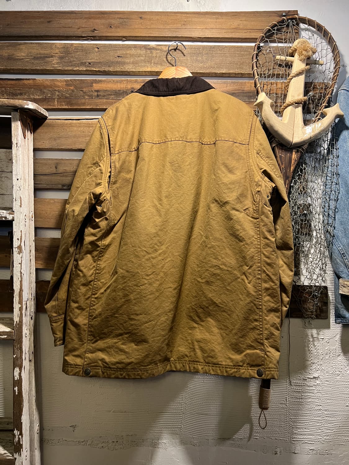[L]L.L.Bean 엘엘빈 체크 라이닝 브라운 왁스 헌팅자켓 상품이미지9