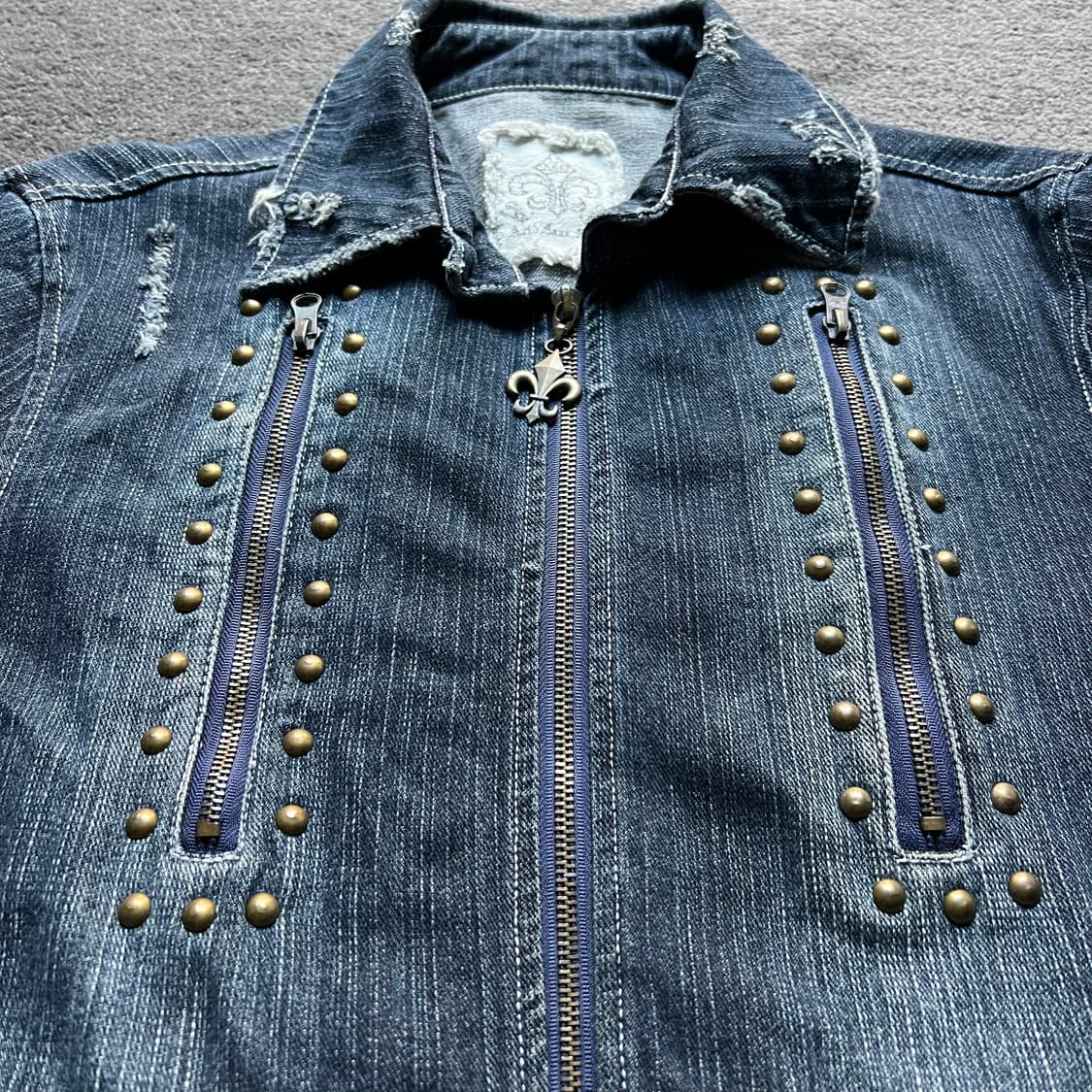 빈티지 Y2K 스타일 데님 청자켓 [L]  상품이미지2